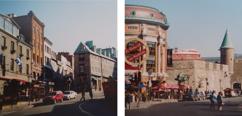 Photos I took in 2003 of Québec City streets that still look a bit like early colonial times